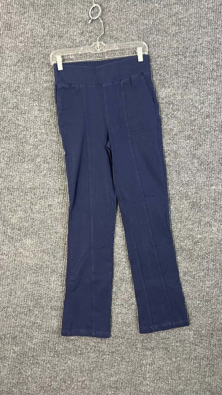 Anybody Pants Womens XXS Blue Pull On Stretch Knit Twill Flare Leg Mid Rise